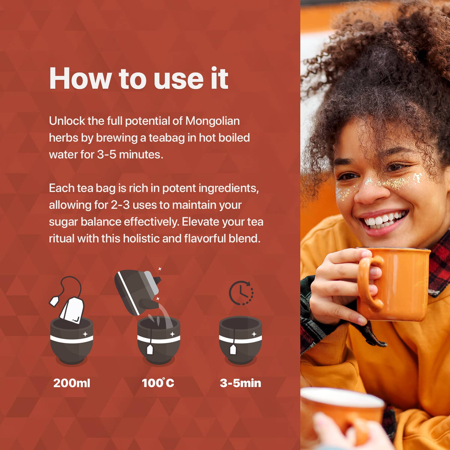 Amu Nutrition - Vente Sachets de thé - Thé Équilibre Sucre - 10 sachets de thé pour diabétiques et prédiabétiques5