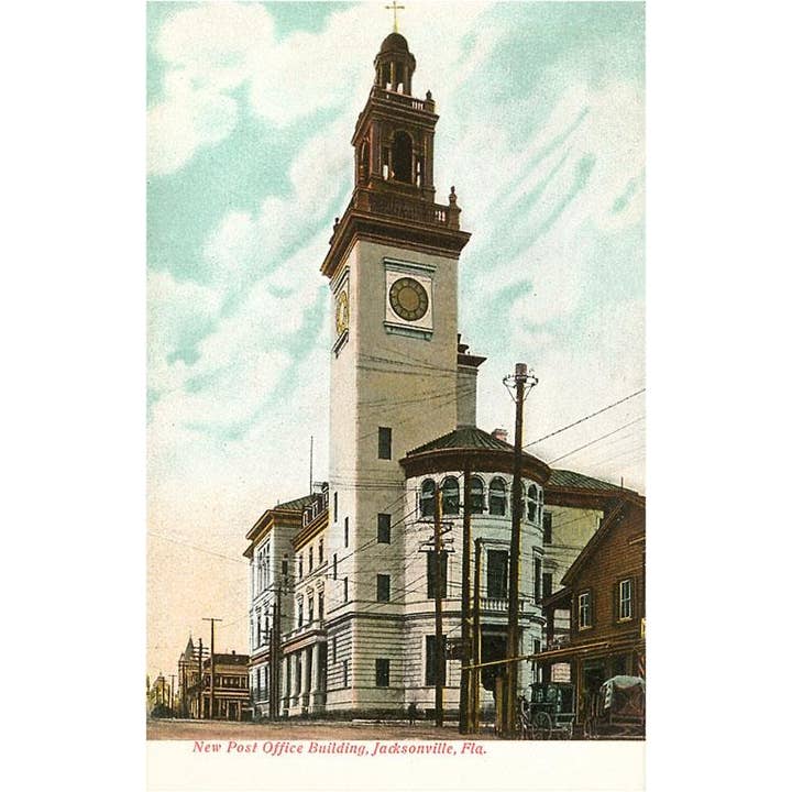 Art Print FL-361 Post Office, Jacksonville, Florida for wholesale by Found Image Press