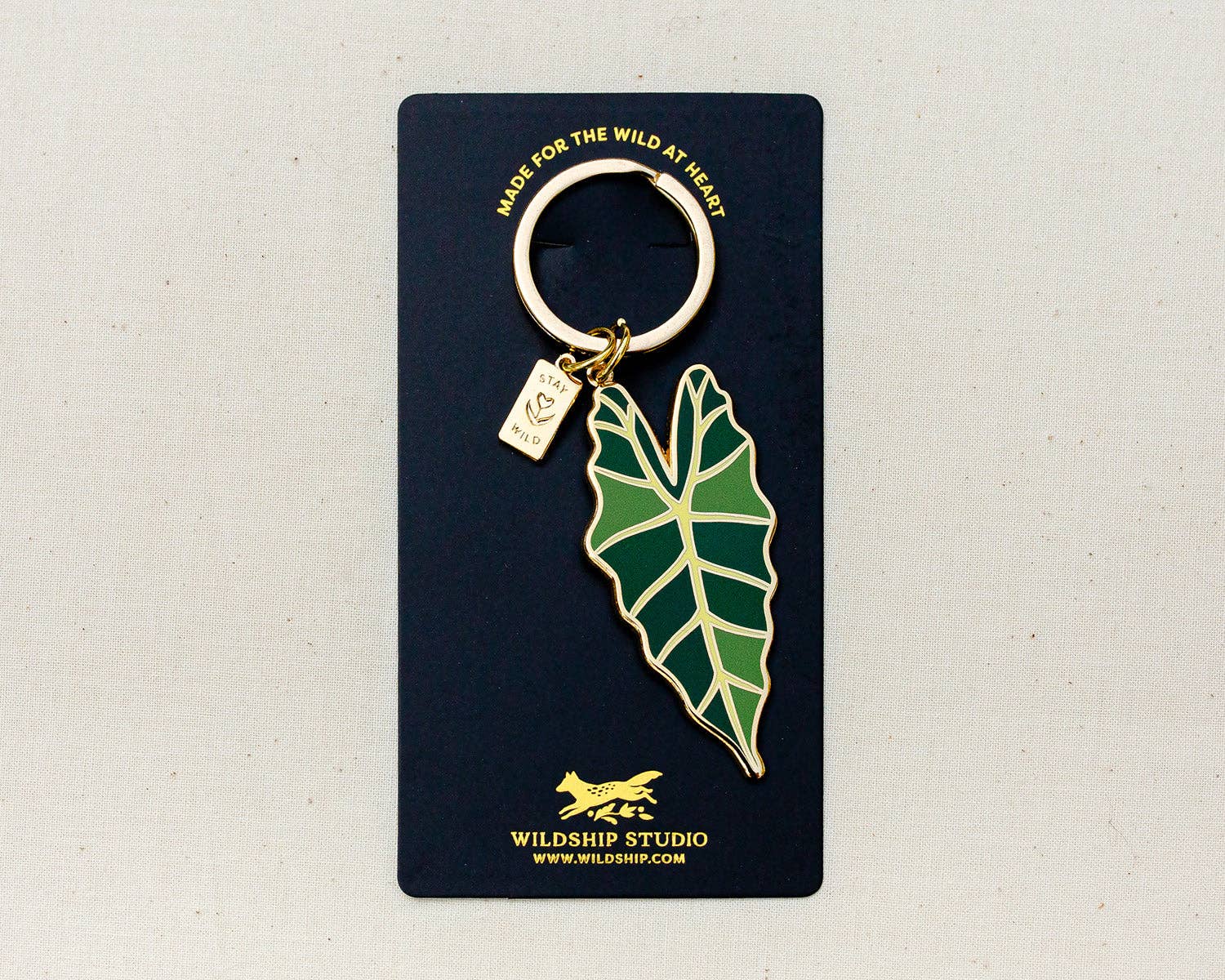 Wildship Studio - Wholesale Keychain - Women's - Jungle Leaf Stay Wild Keychain4
