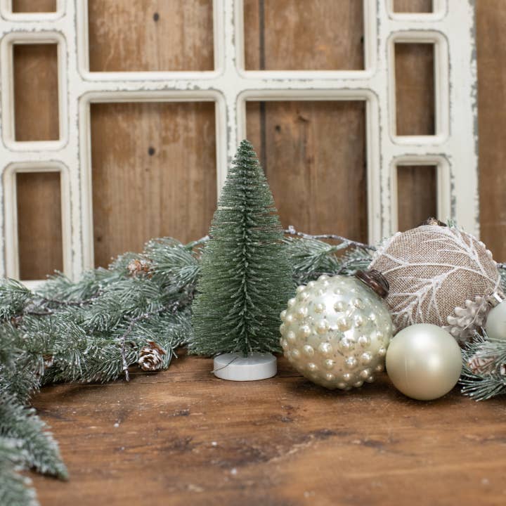 7" FADED GREEN BOTTLEBRUSH TREES for wholesale by Ragon House