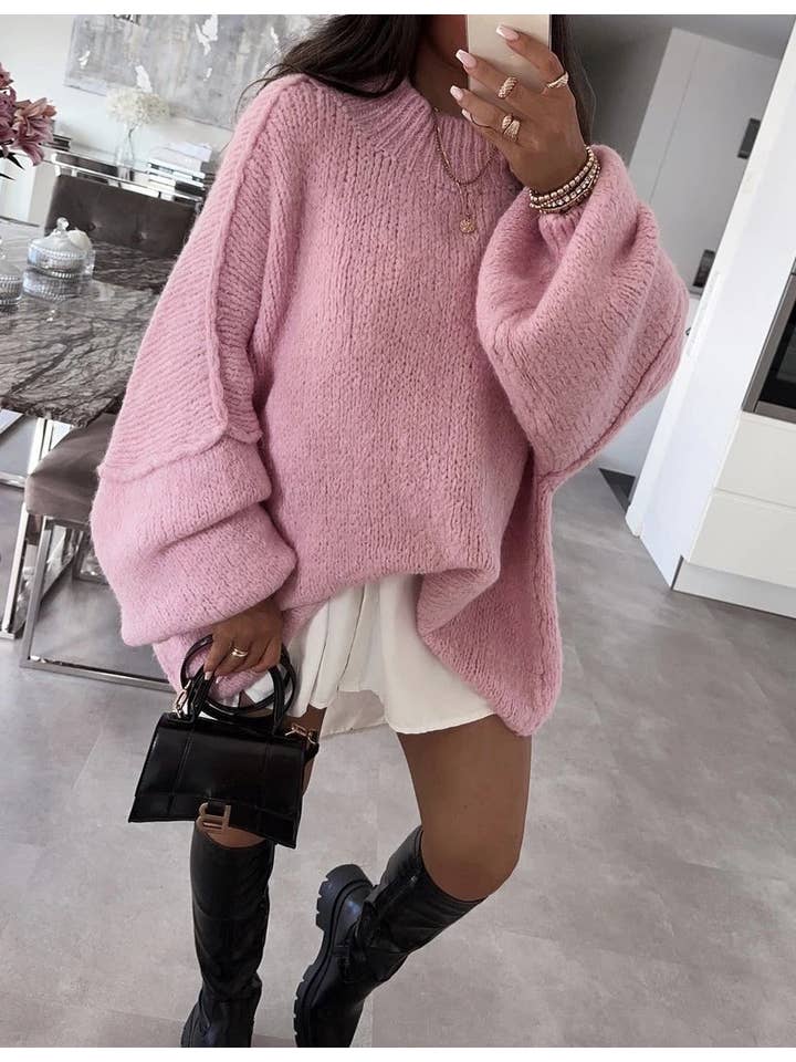 ESTEE BROWN - Wholesale Cardigan - Women's - Oversize wool sweater - 9715