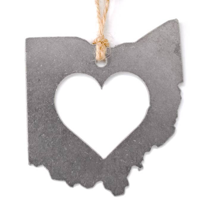 Keystone Steel Co. - Wholesale Ornament - Ohio Heart Ornament0