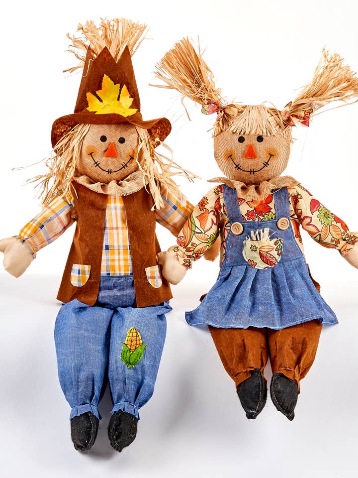 28" Sitting Scarecrow for wholesale by WORTH IMPORTS