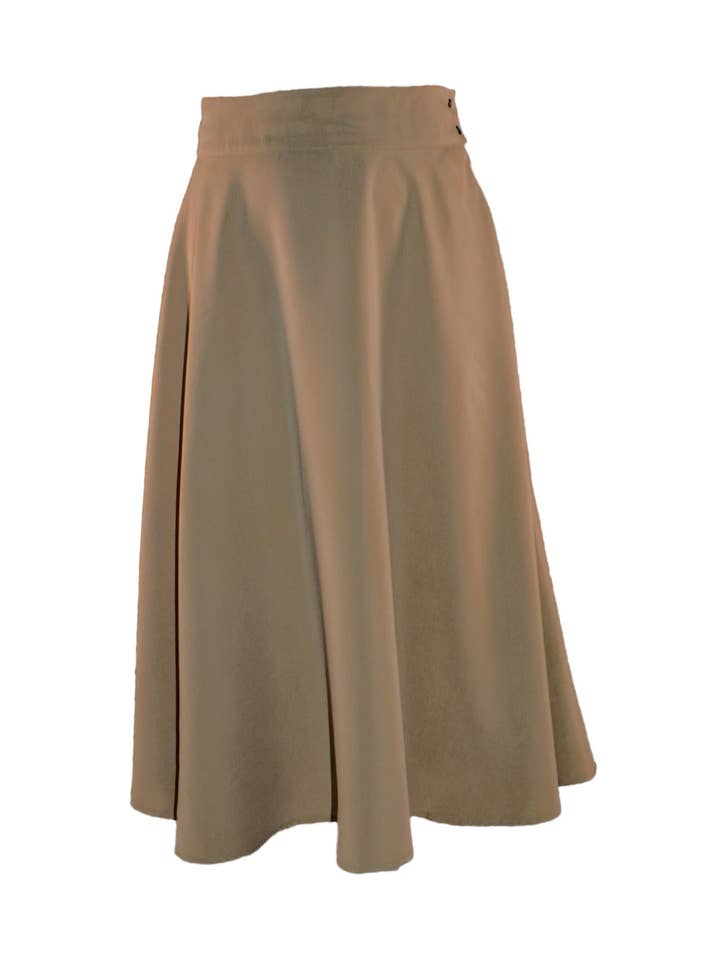 Tencel A-formet nederdel i beige for engroshandel hos The Maker Collection