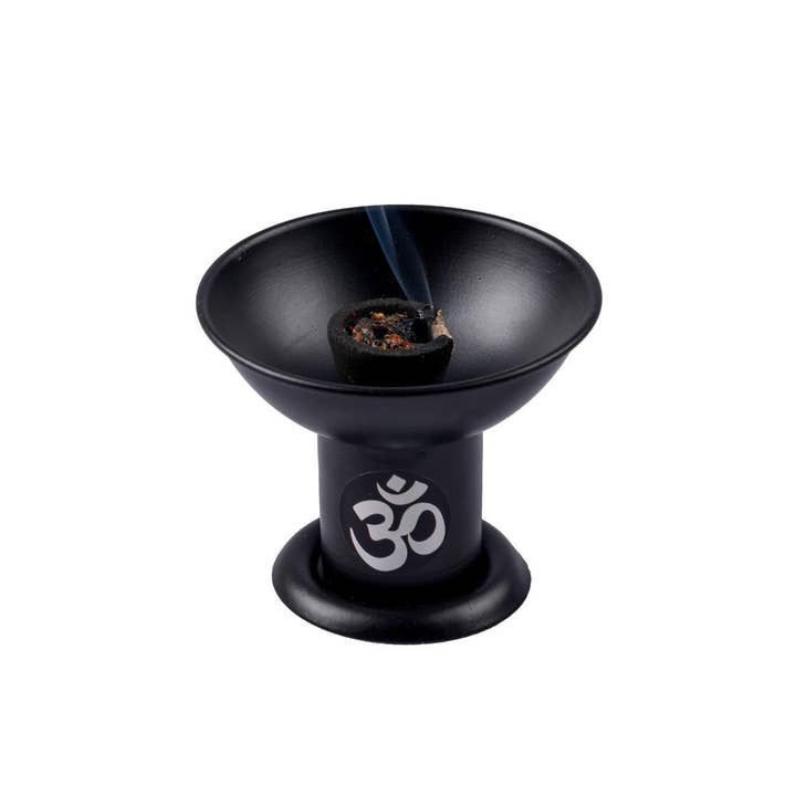 Iron Charcoal Burner Om approx. 4" for wholesale by Vrinda