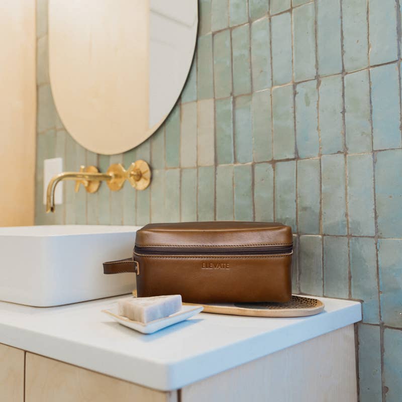 Elevate - Wholesale Toiletry Bag - Men's - Leather Doppler Kit2