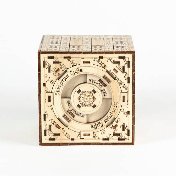 Buildable puzzle box “SCRIPTUM CUBE” for wholesale by NKD Puzzle