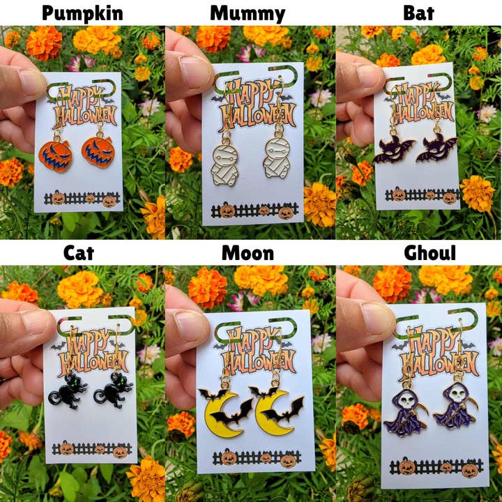 Bad Apple Designs - Wholesale Dangle Earrings - Skull Crossbones Pirate Gothic Halloween Earrings1