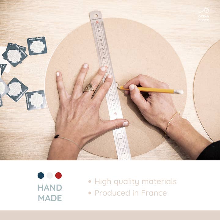 Ocean Clock - Wholesale Wall Clock - Turquoise wooden tide clock2