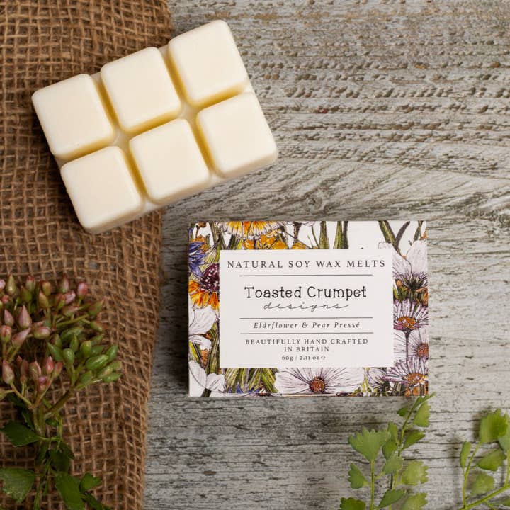 Elderflower & Pear Presse Soy Wax Melts for wholesale by Toasted Crumpet