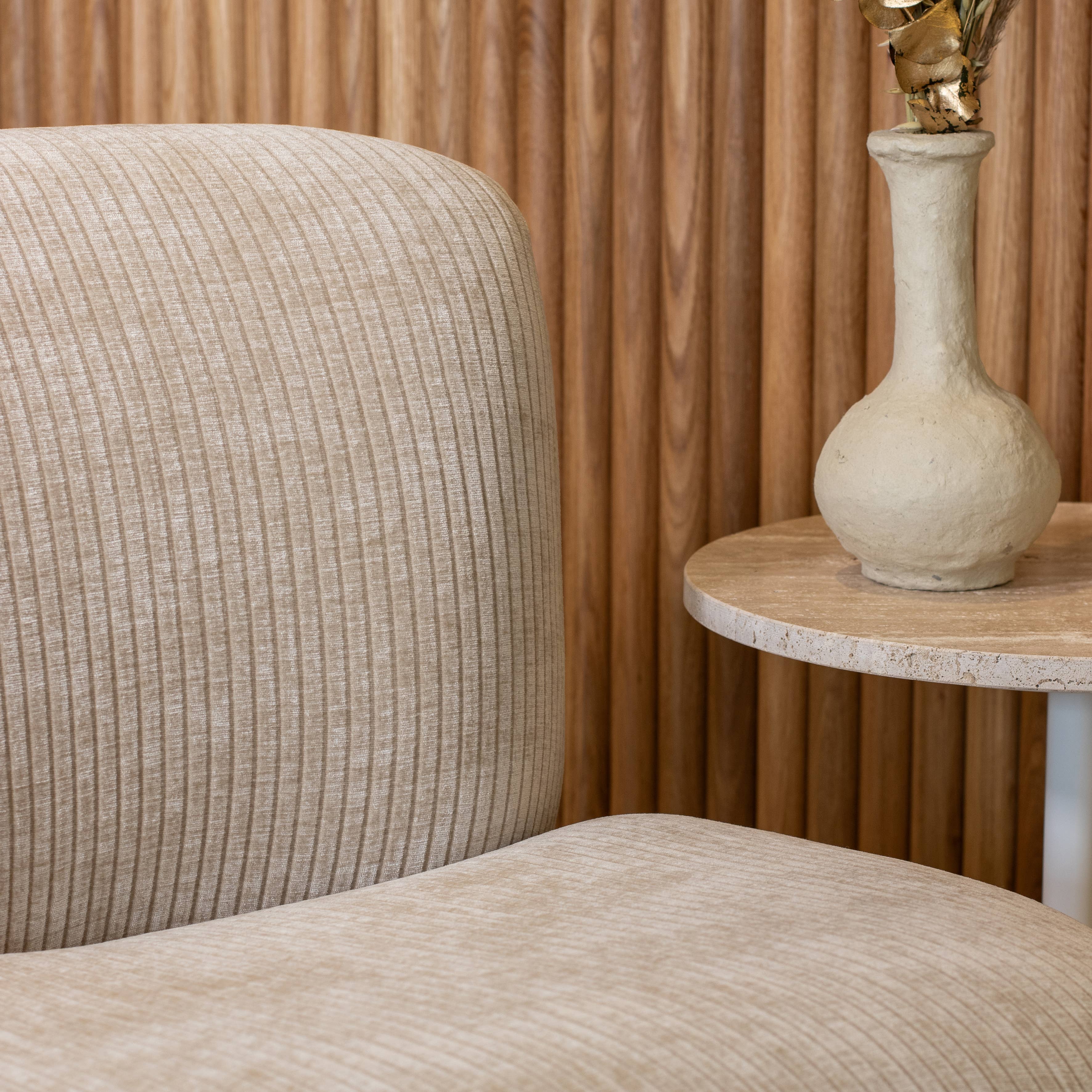 Now's Home - Wholesale Sofa - BEIGE CORDUROY FABRIC ARMCHAIR 65X71X68CM COME4