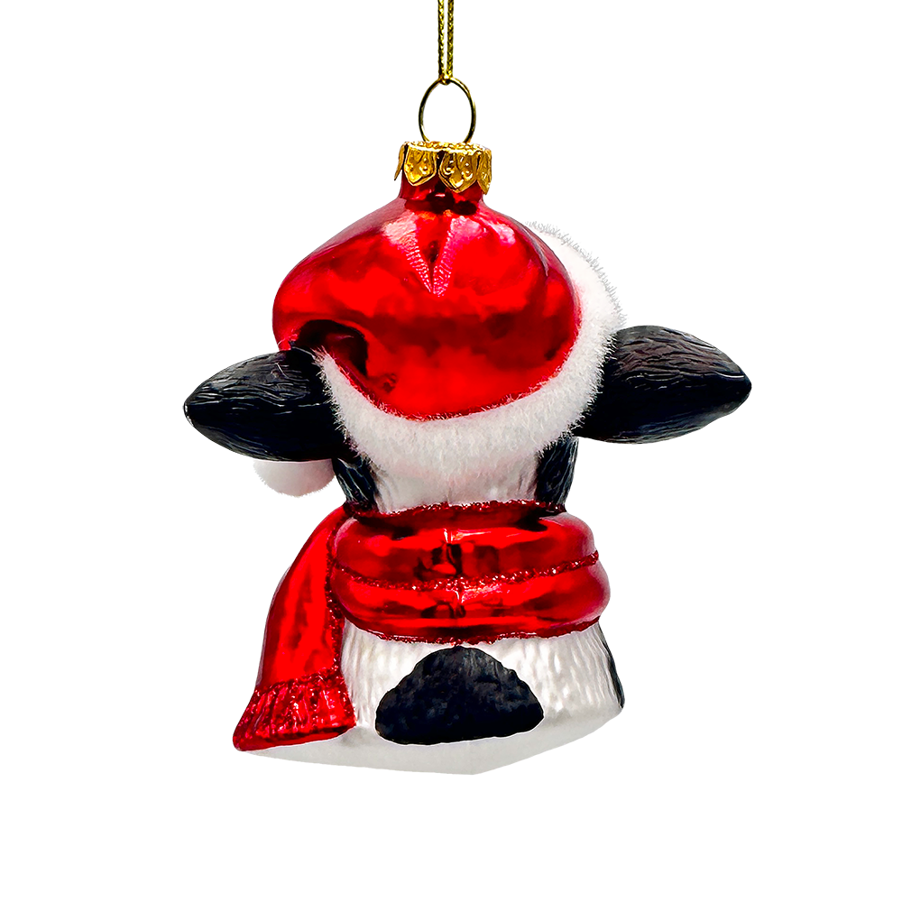 OrnamentallyYou - Wholesale Ornament - Festive Cow in Wreath Blown Glass Christmas Ornament6