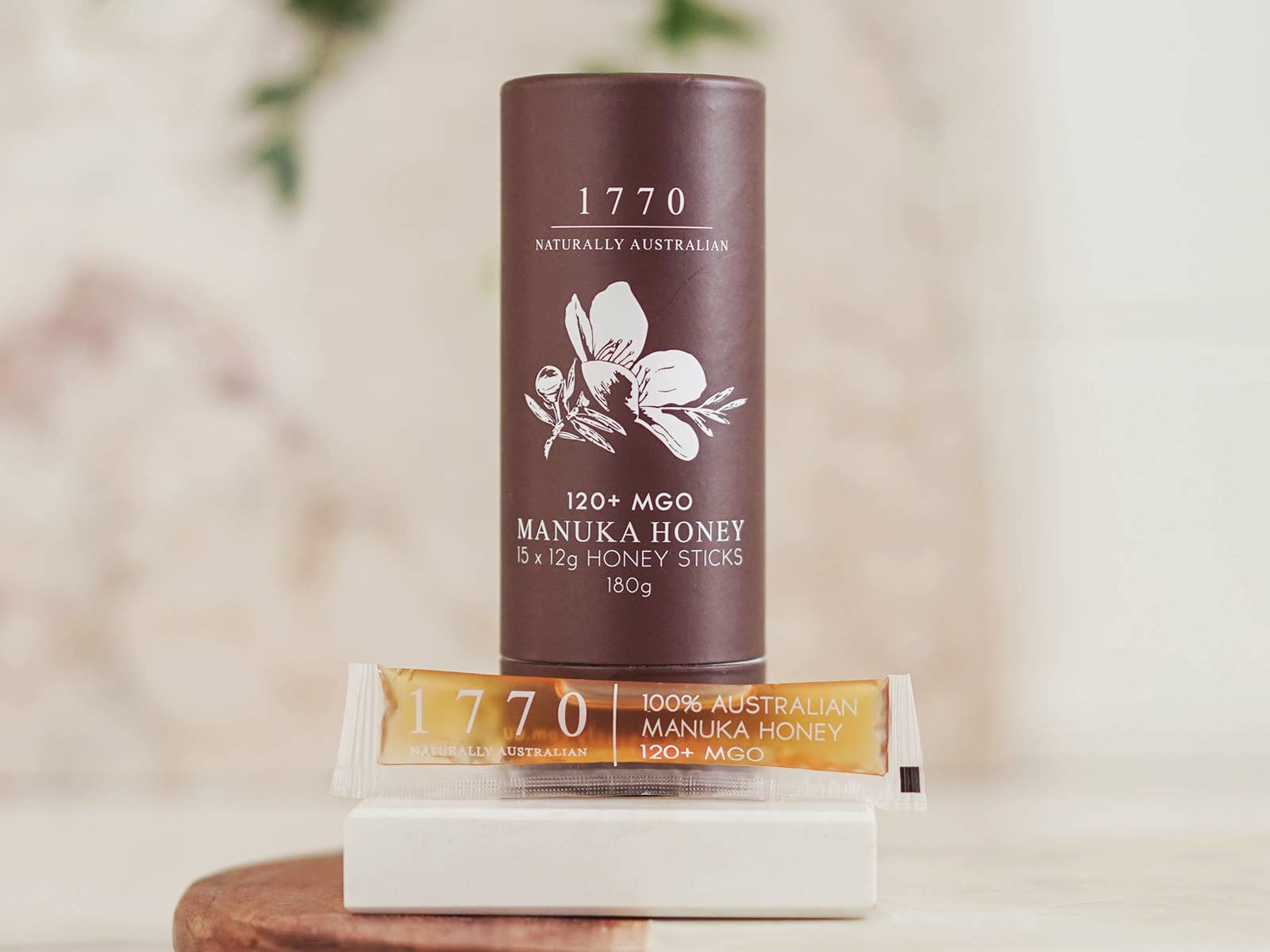 1770 Naturally Australian - Wholesale Honey - 120+ MGO Manuka Honey Sticks 180g