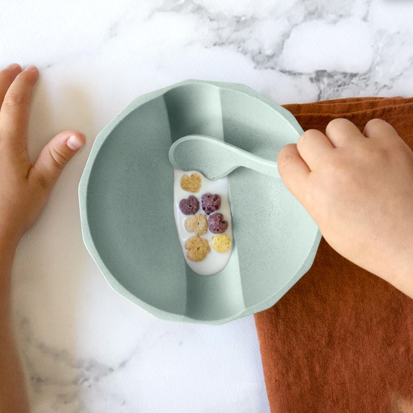 Luke & Lucy - Wholesale Bowl - Kids & Baby - Channel Bowl Mini and Pairing Spoon | Bamboo-blend Mint6