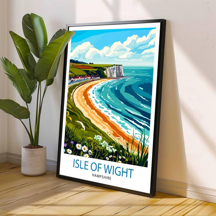 InkNPrintz – wholesale Art print – Isle of Wight England Travel Poster4