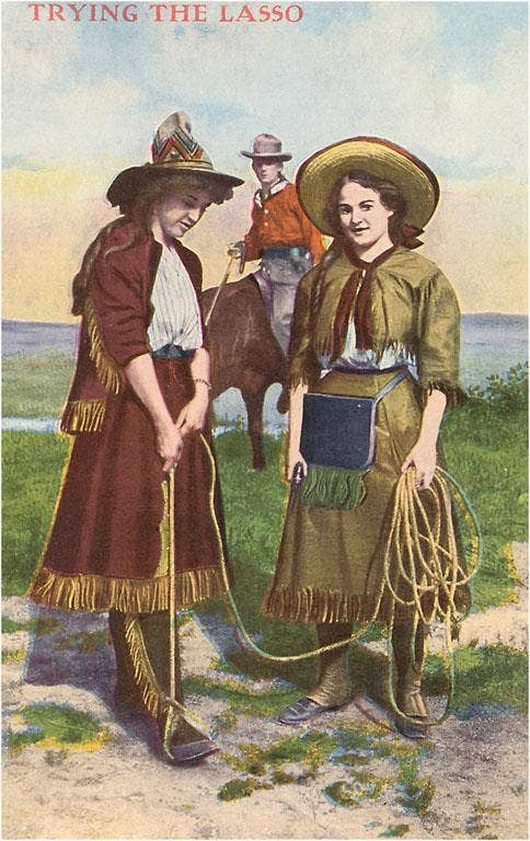 Found Image Press - Wholesale Postcard - Postcard CG-66 Trying the Lasso0
