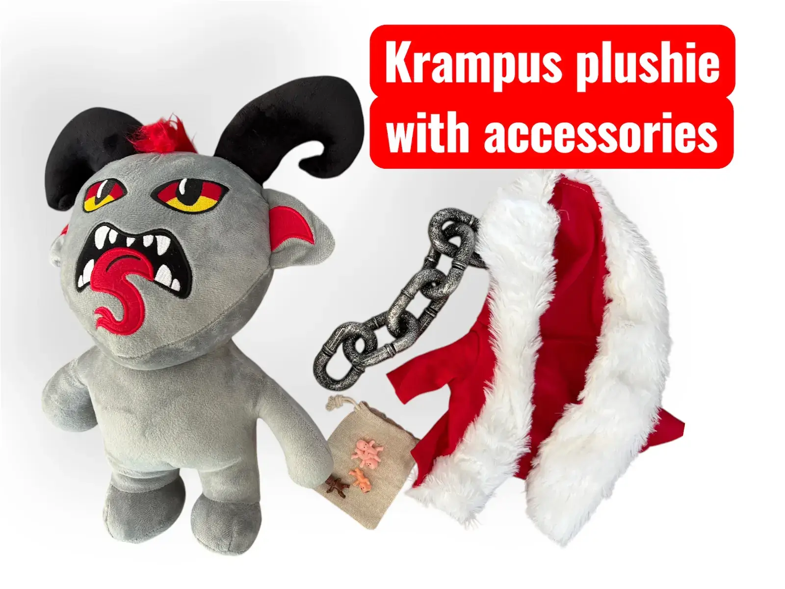 Cryptid Comforts - Wholesale Pet Plush Toy - Dog - Krampus Plushy2