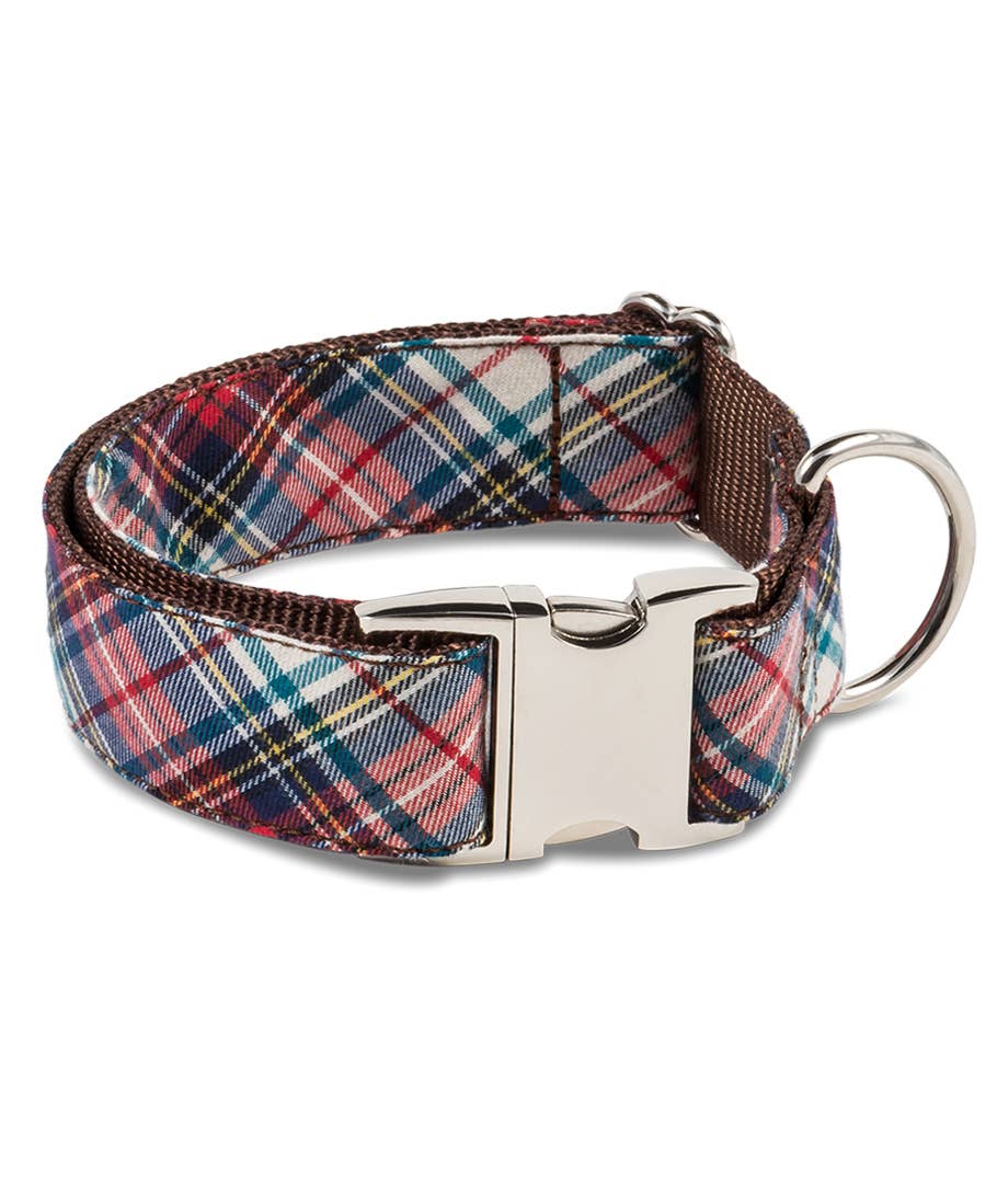 blue red Textura Bot Dog Collar for wholesale on Faire0