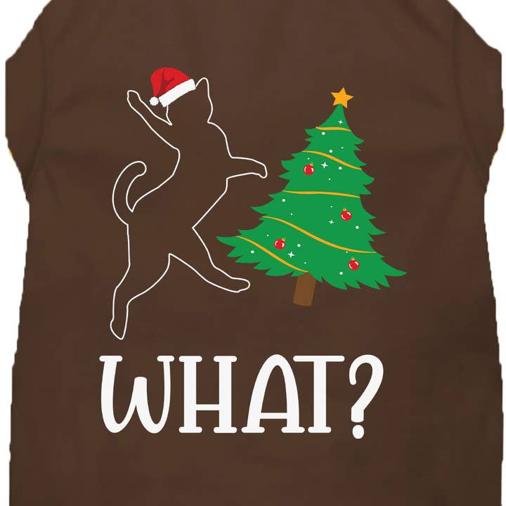 Kitty What Christmas Tree Pet Shirt for wholesale by As You Wish Apparel