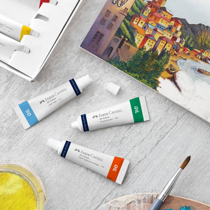 Peintures à l'huile pour artistes, ensemble de 24 tubes pour la vente par Faber-Castell / Creativity for Kids