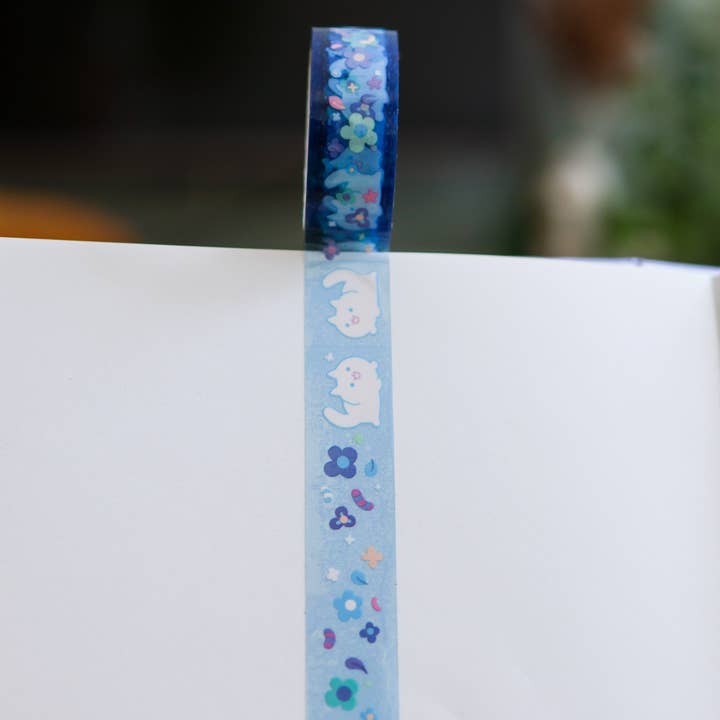 Thousand Skies - Wholesale Tape - PET Tape (Transparent) Floral White Cat7