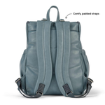 OiOi - Wholesale Diaper Bag - Baby - Signature Nappy Backpack - Stone Blue Vegan Leather5