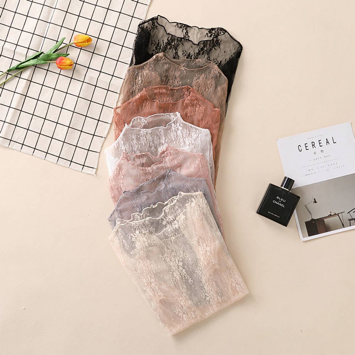 ACCITY - Wholesale Blouse - Women's - Sexy Mesh Blouse - Long Sleeve Lace Top for Women_CWTBLL36198