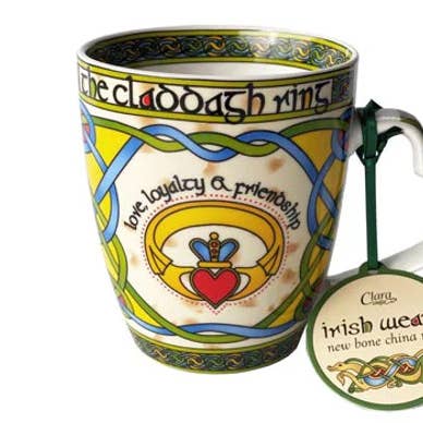 Dublin Gift Company - Wholesale Coffee Mug - The Claddagh Ring Bone China Mug0