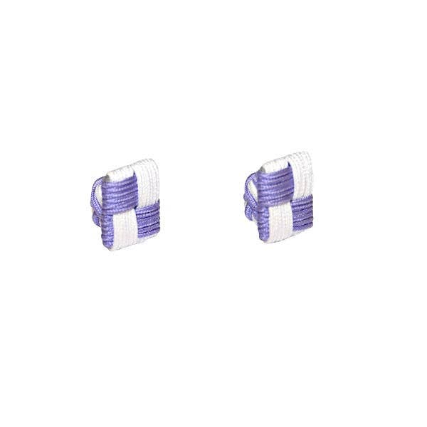 AusCufflinks – wholesale Cufflinks – Purple & White Square Cufflinks0