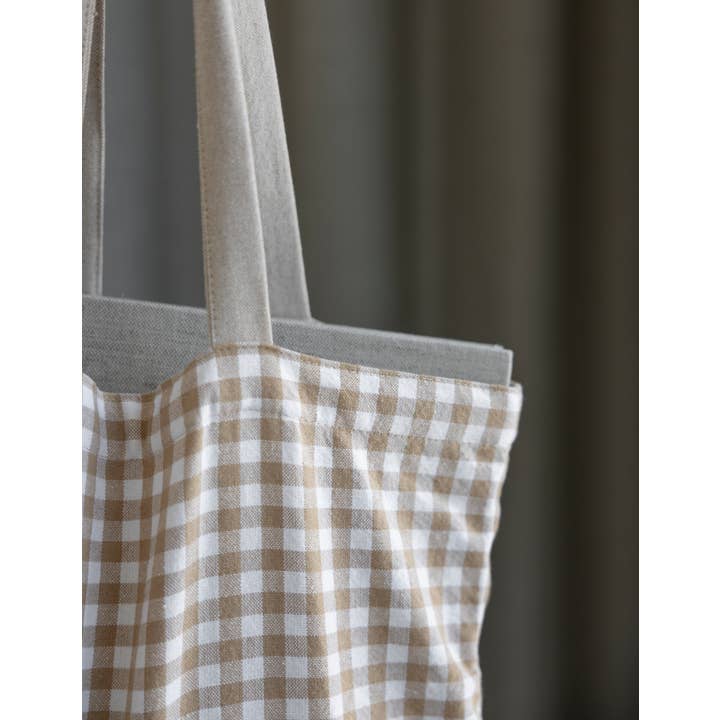 STOREFACTORY - Wholesale Tote Bag - Women's - Rutan Checkered Recycled Cotton Tote Bag1
