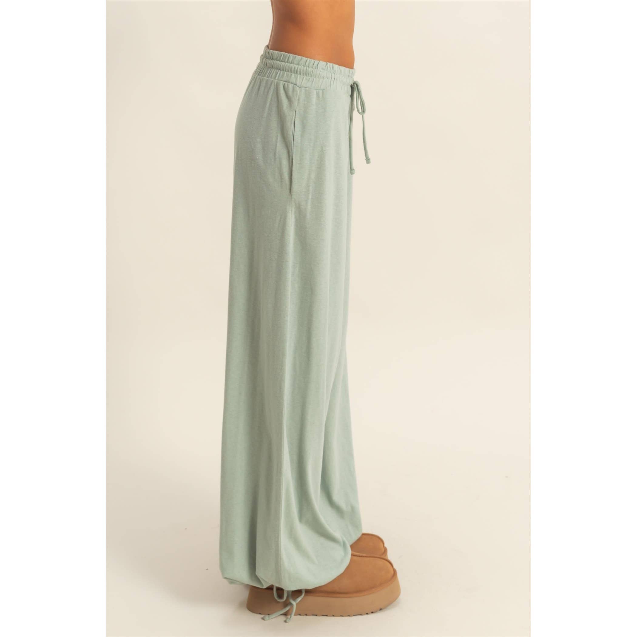 HYFVE - Wholesale Pants - Women's - High Waist Drawstring Wide Leg Pants5