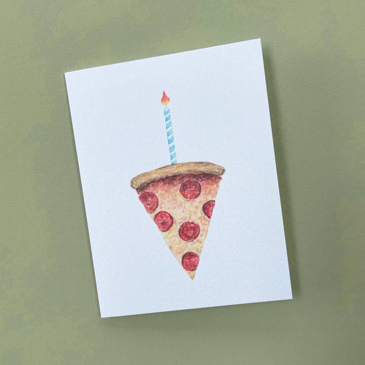 The Land of La - Wholesale Birthday Card - Pepperoni Pizza