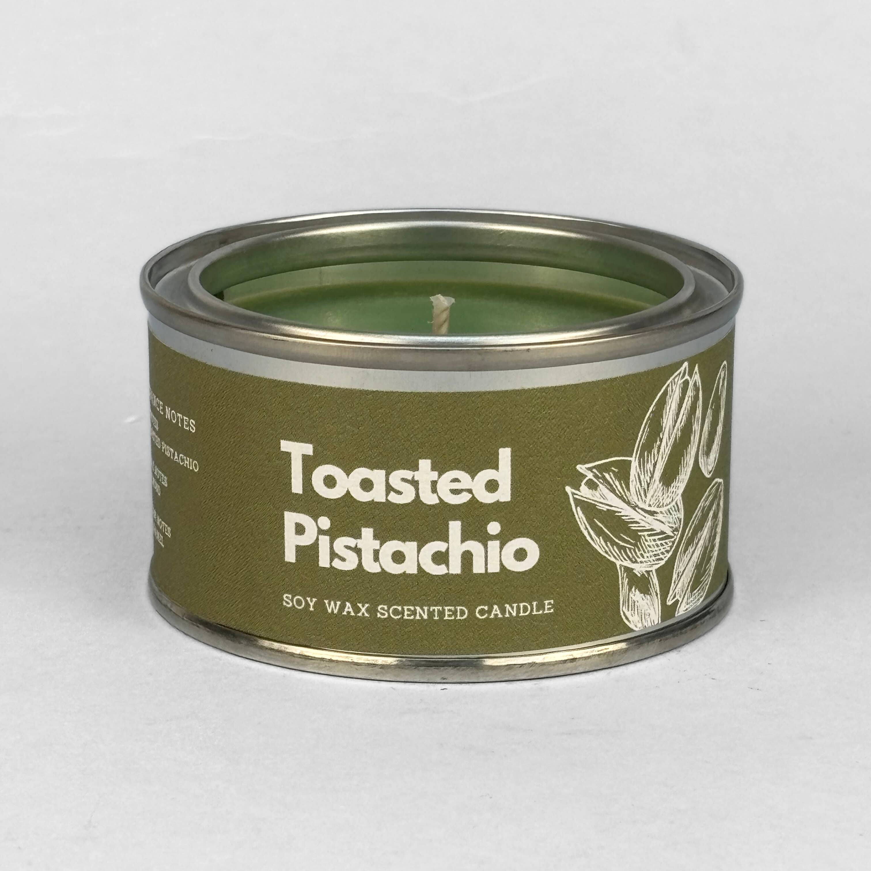 The Yorkshire Candle Company Limited - Wholesale Jar/Filled Candle - Toasted Pistachio Paint Tin Candle | Scent Palette0