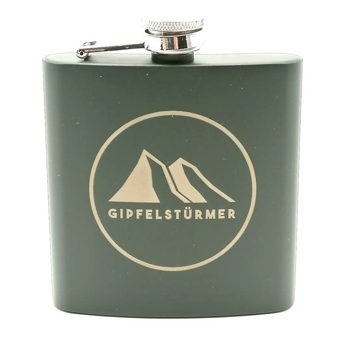 Flacon de hanche vert en acier inoxydable pour la vente par COWstyle