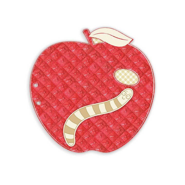 Light chipboard album base with papers - Apple, 8x8", 1set for wholesale by P13