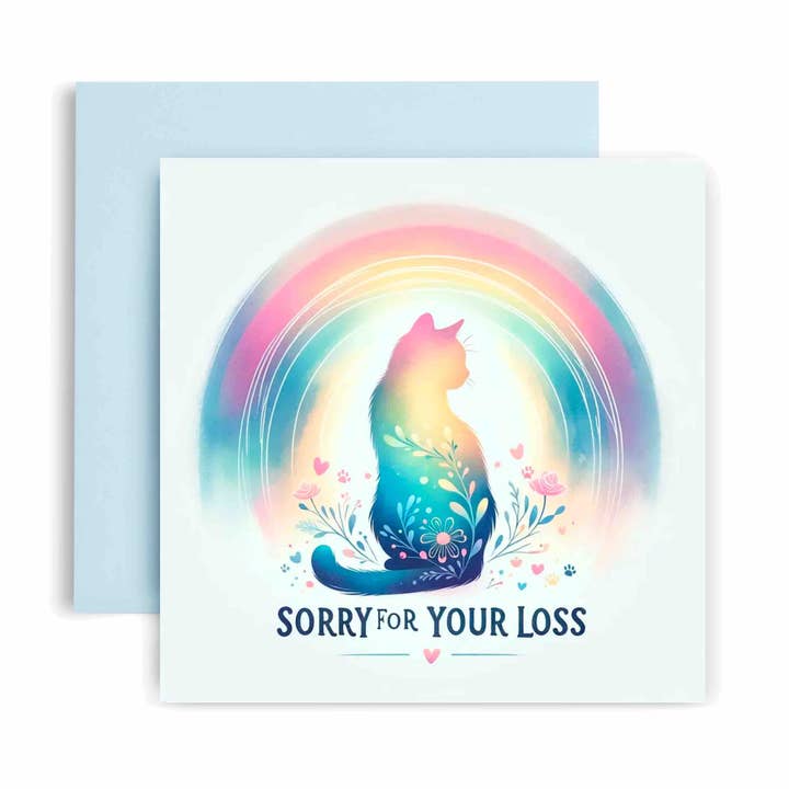 Sympathy Cat Sorry For Your Loss Card for wholesale by Huxters