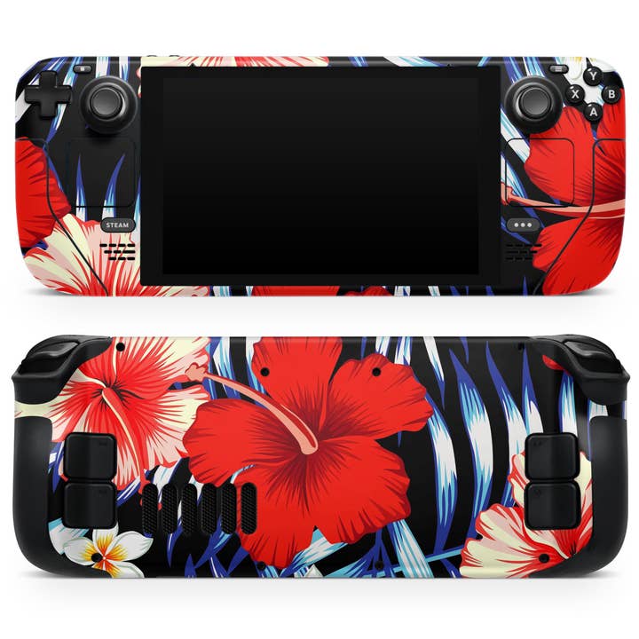 Kit informatique Vivid Tropical Red Floral V1 pour la vente par DesignSkinz