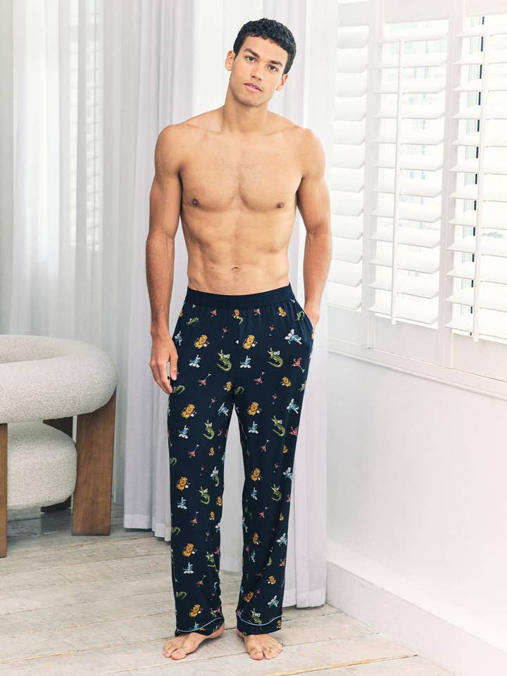 Wild Dining Print Long Pyjama Bottoms for wholesale by Chelsea Peers