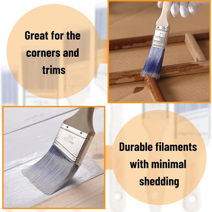 Bates Choice - Wholesale Paint/Wax Brush - Bates- Paint Brushes, 1-Inch, 12 Pack4