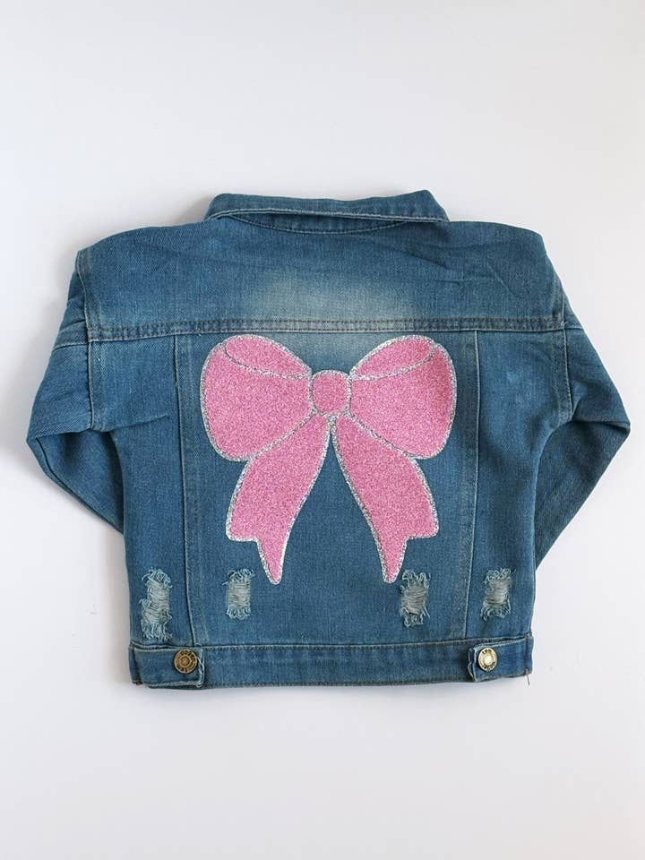 Page and Riggs Designs, LLC - Wholesale Denim Jacket - Kids - Toddler & Infant Denim Jacket with Bow Detail7