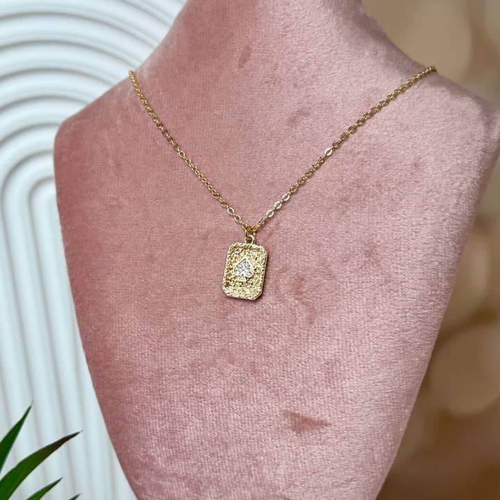 NEM Designs - Wholesale Pendant/Charm Necklace - Gold Spade1