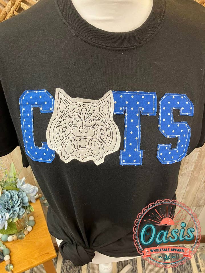 Oasis Wholesale Apparel - Wholesale T-Shirt - Women's - KY Kentucky Cats Applique Shirt0