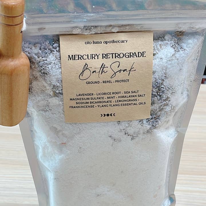 Mercury Retrograde Bath Soak for wholesale by Ojo Luna Apothecary