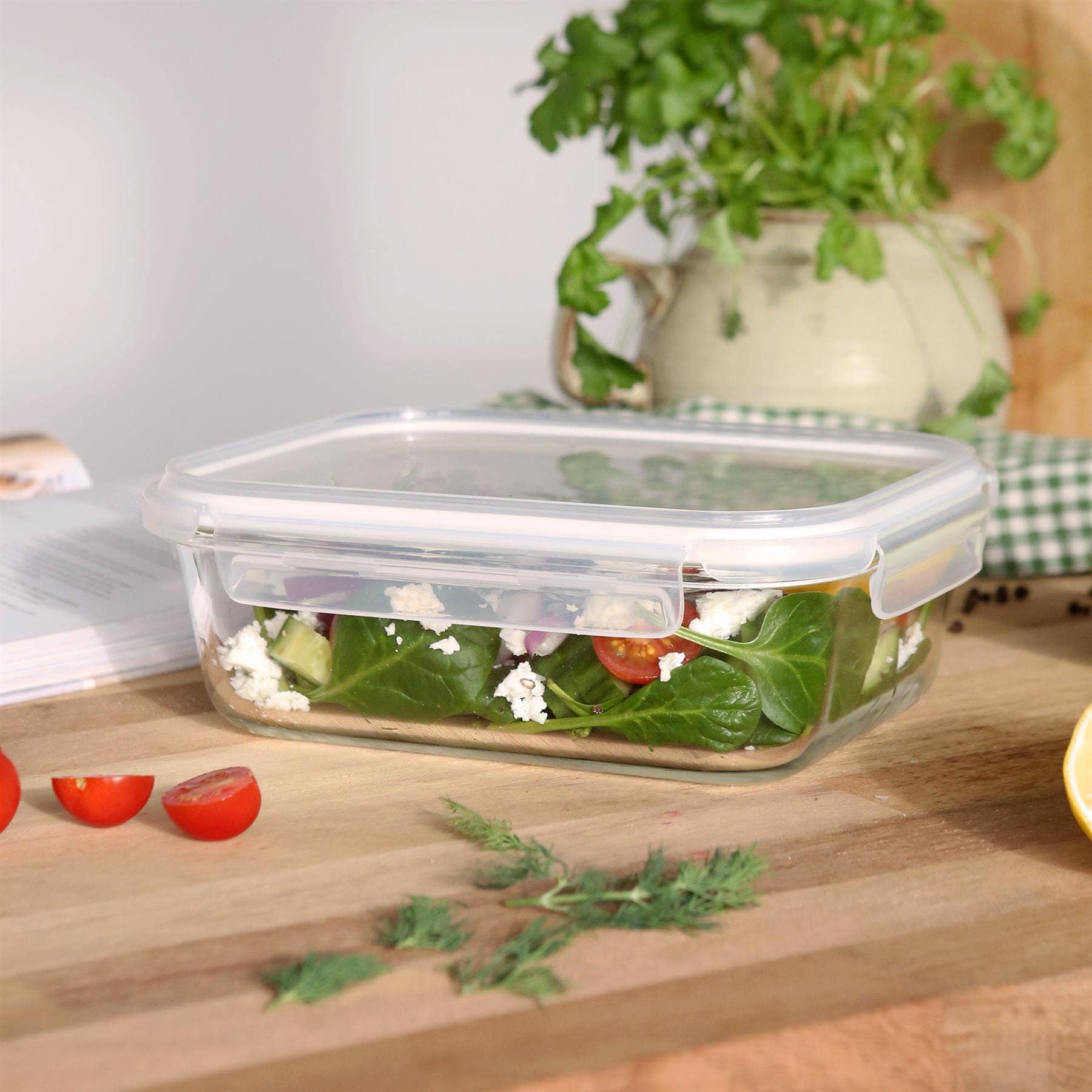 Rinkit Ltd – wholesale Food storage container – Glass Food Storage Container with Lid12