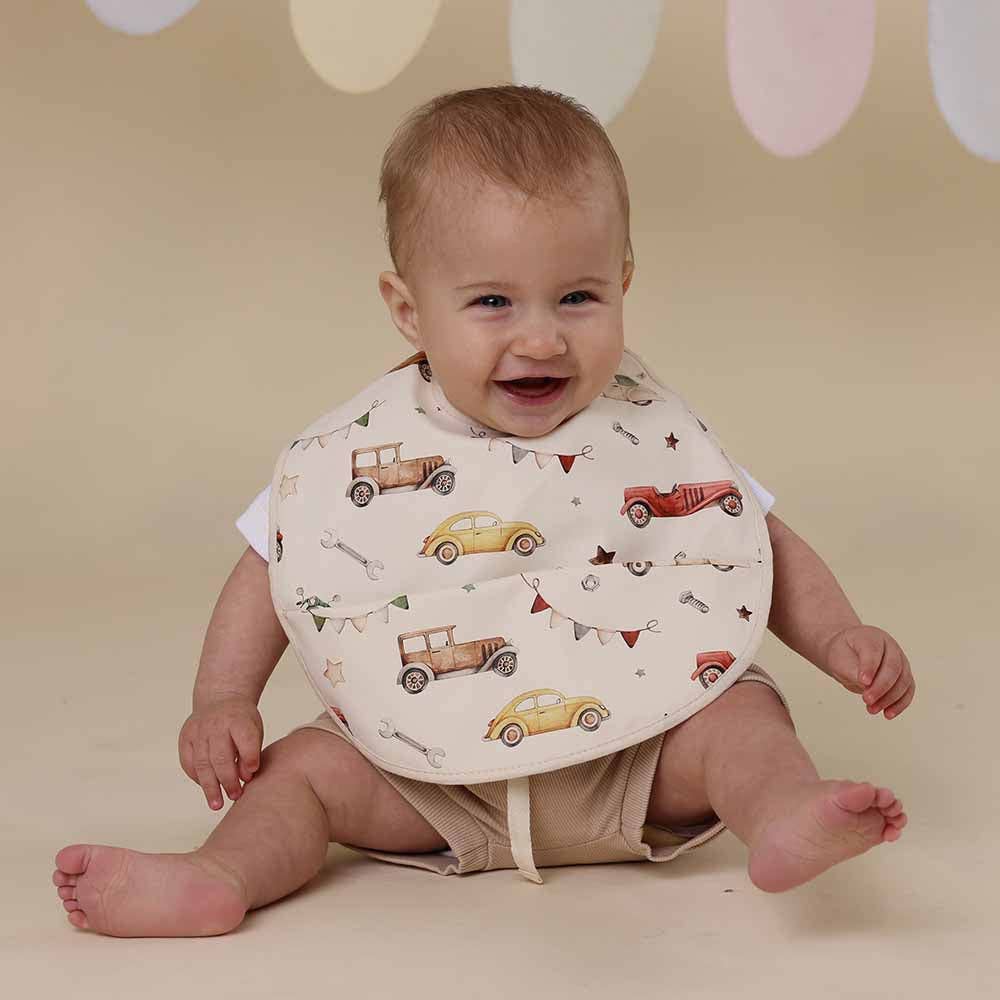 Snuggle Hunny - Wholesale Bib - Baby - Vintage Cars Snuggle Bib0