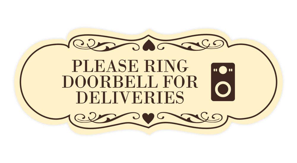 All Quality - Wholesale Sign - Signs ByLITA Designer Please Ring Doorbell for Deliveries Wall or Door Sign10