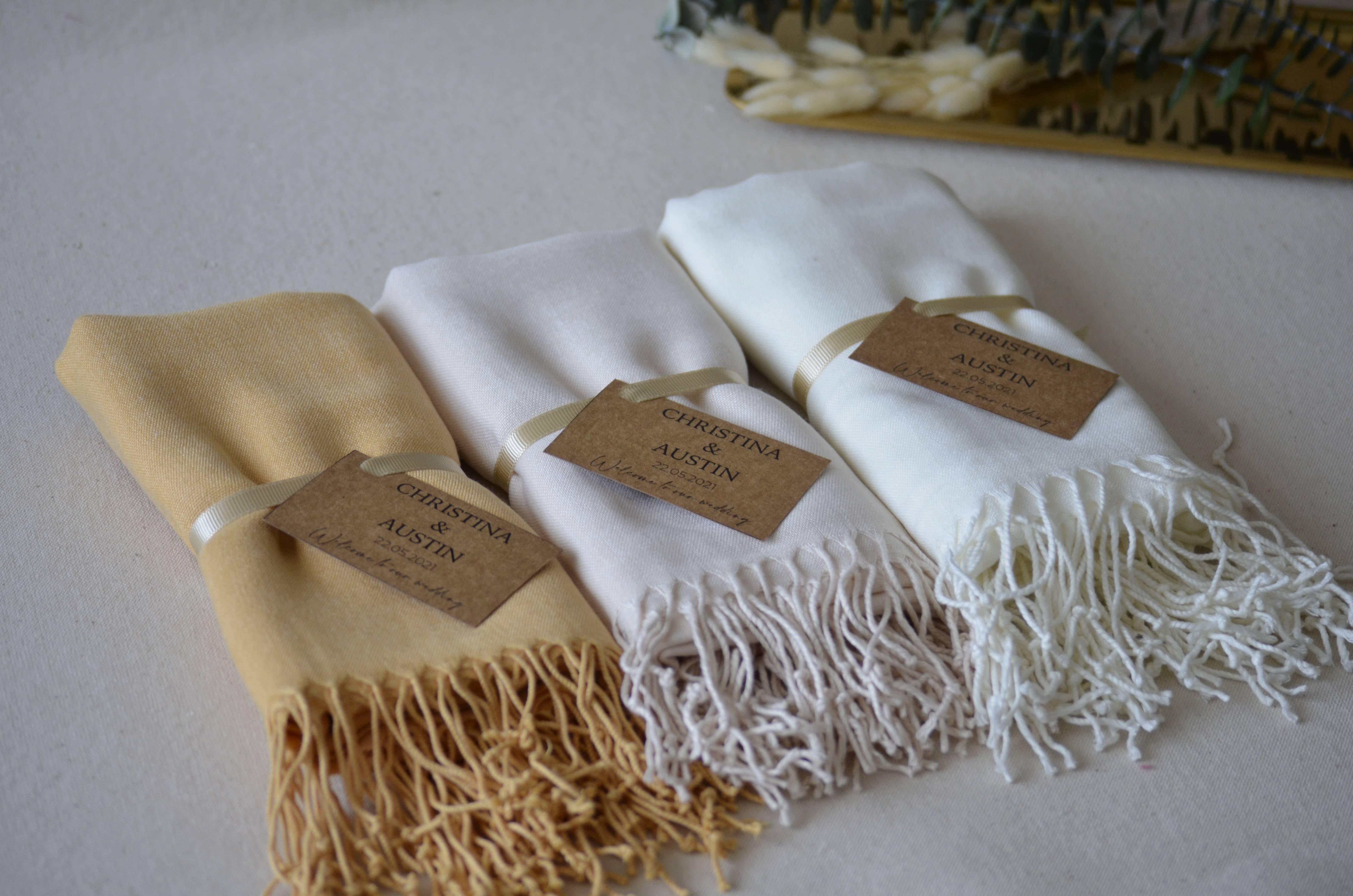 Uniq Favors - Vente Châle – femme - Pashmina pour cadeaux de douche nuptiale, châles pashmina en gros5