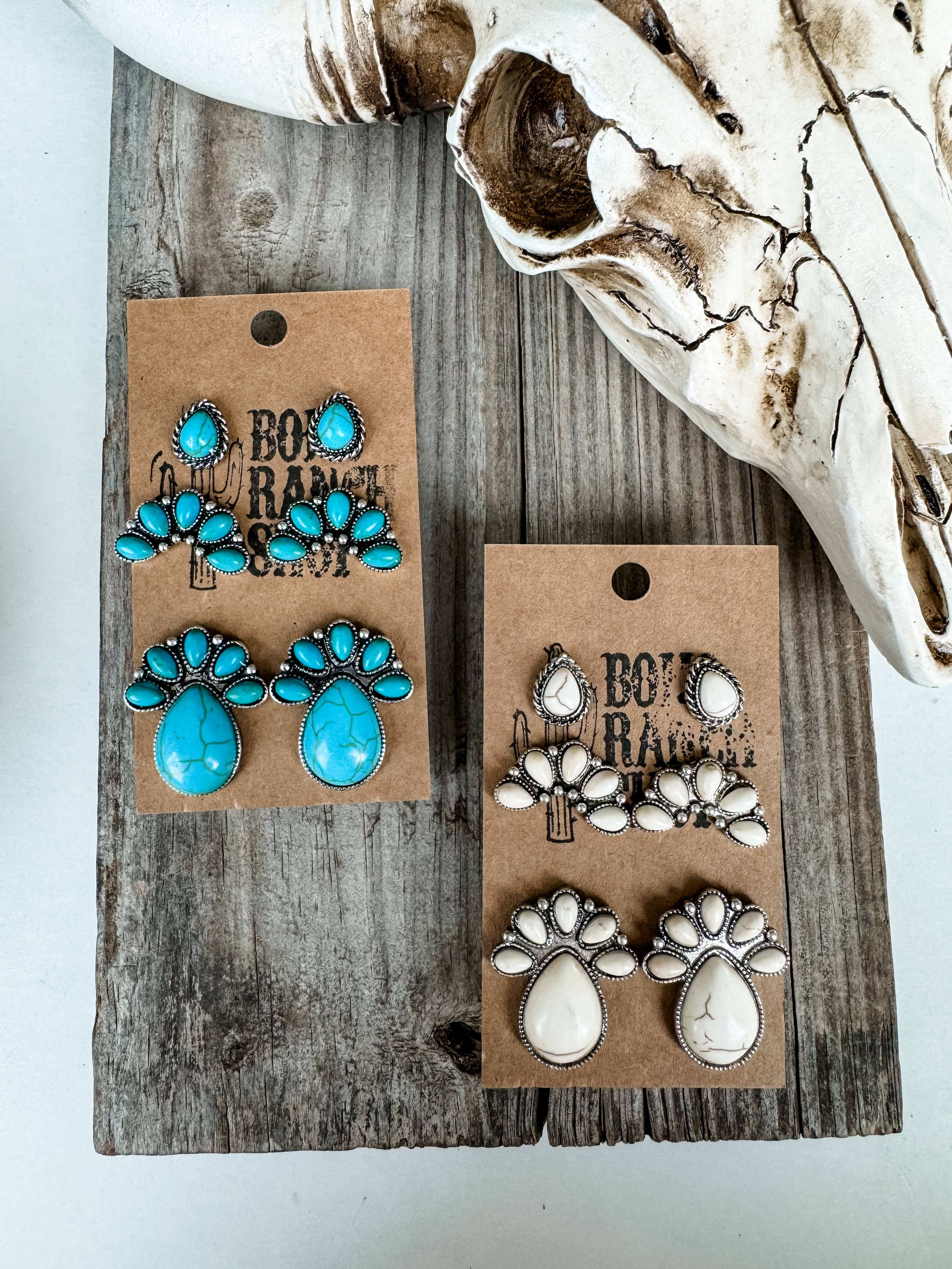 Boho Ranch Shop - Vente Parures de bijoux - Ensemble de 3 paires de boucles d'oreilles Western0