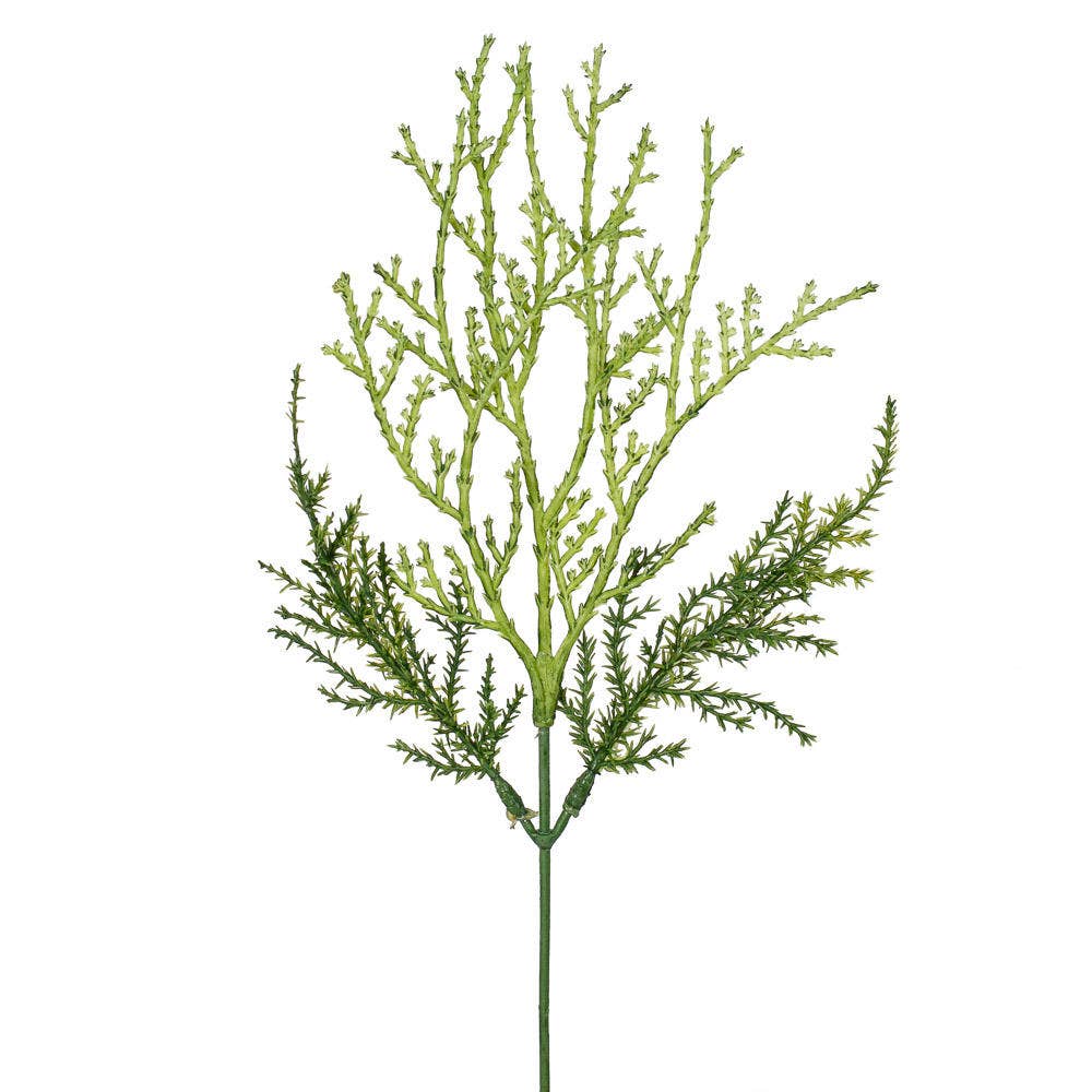 Factory Direct Craft - Wholesale Artificial Plant - 10" Weatherproof Artificial Cypress Pine Pick2