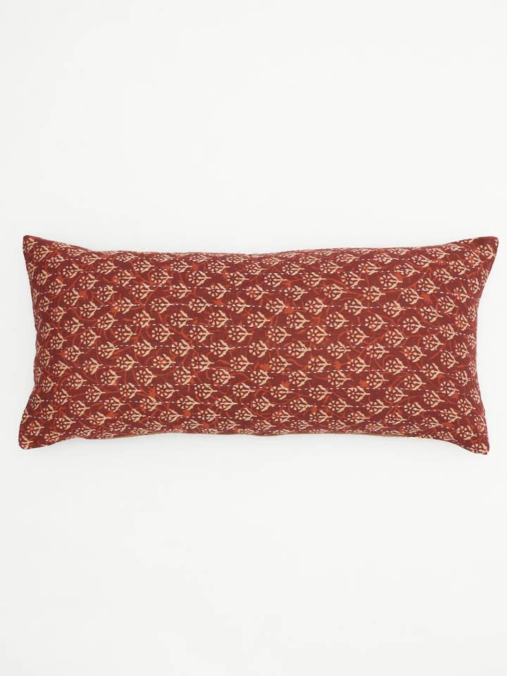 Kantha Lumbar Pillow Cover - No. 240504 for wholesale by Anchal